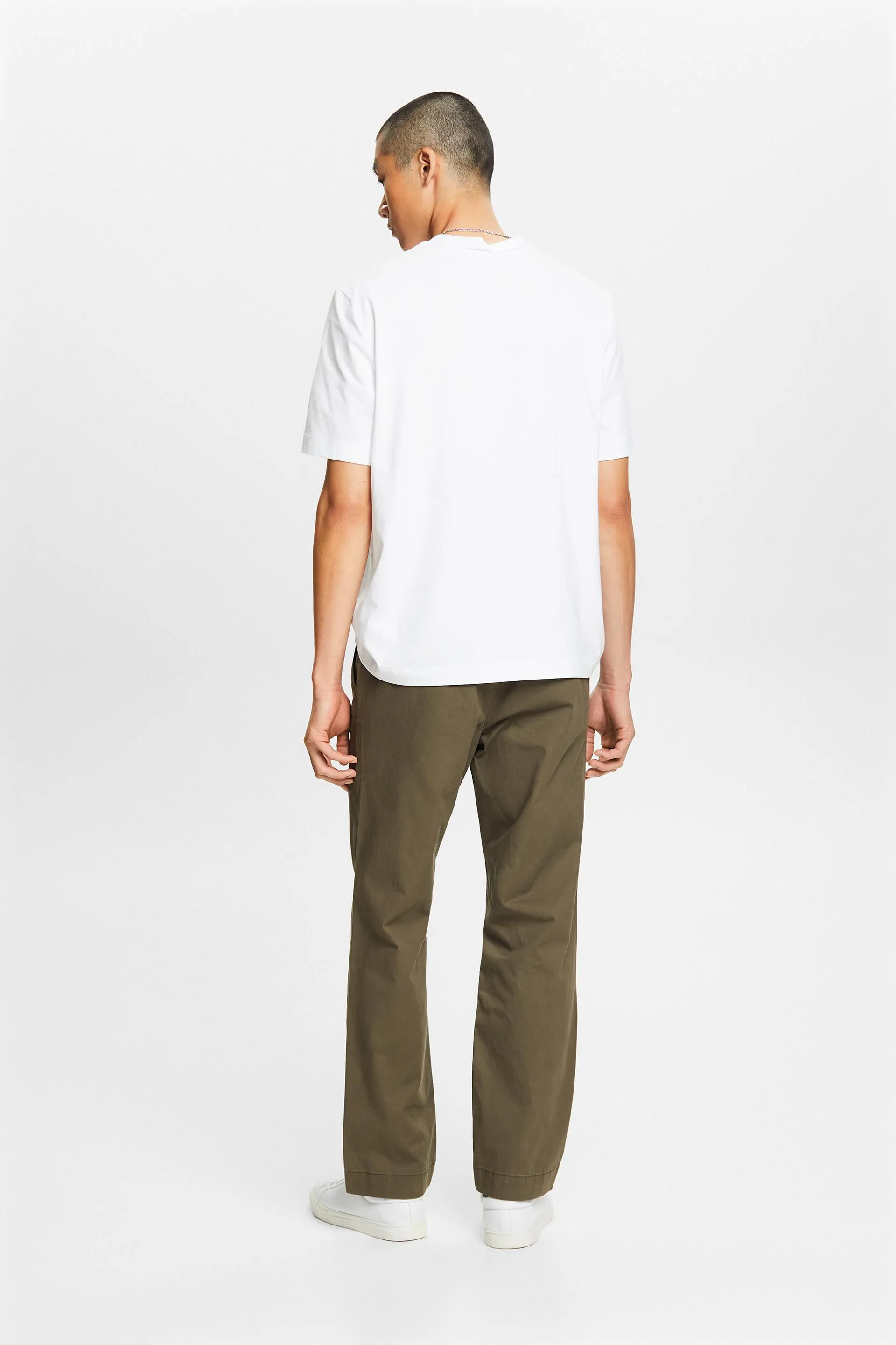 Chino a gamba dritta in twill di cotone