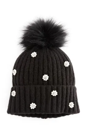 EMBELLISHED PEARL POM - Berretto