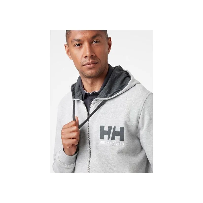 Felpa con zip Helly Hansen Hh Logo Full Zip Hoodie (grigio melange) Uomo