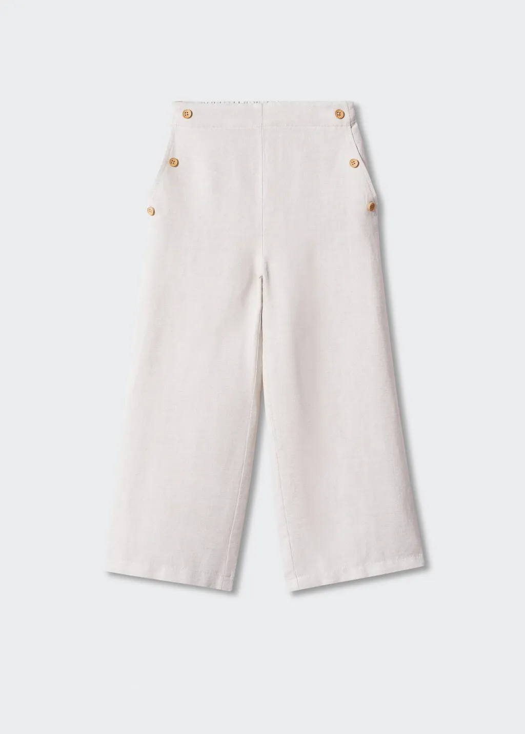 Pantaloni lino bottoni