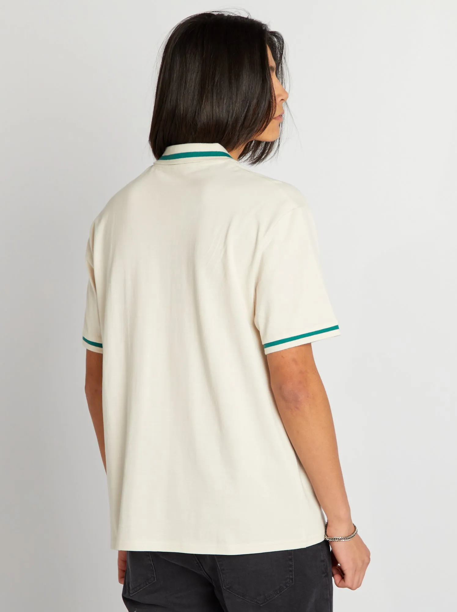 Polo in piqué di cotone - beige