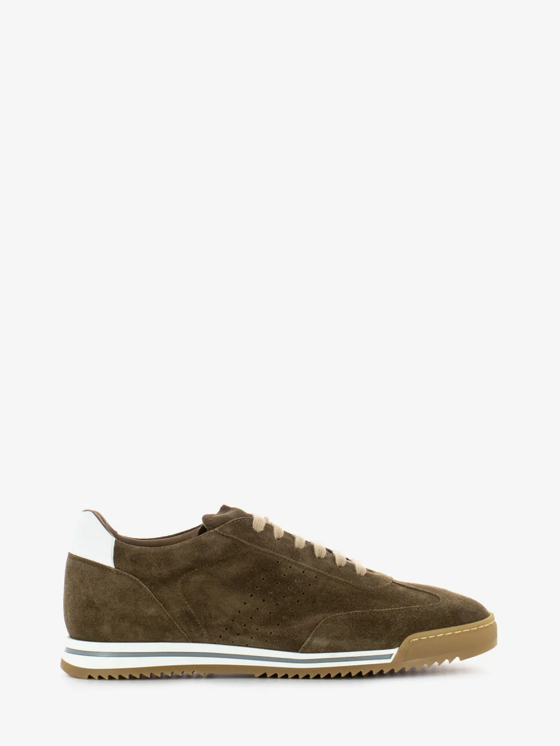 Sneakers camoscio tabacco