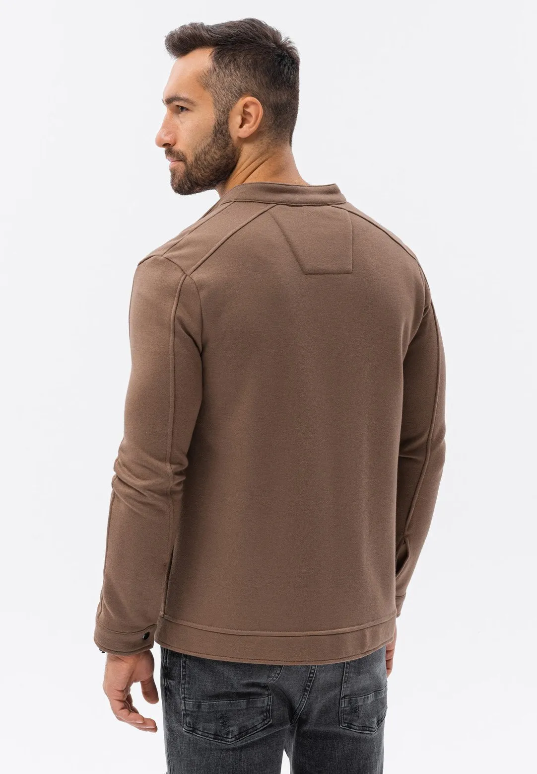 ZIPPERED WITHOUT A HOOD - Felpa con zip