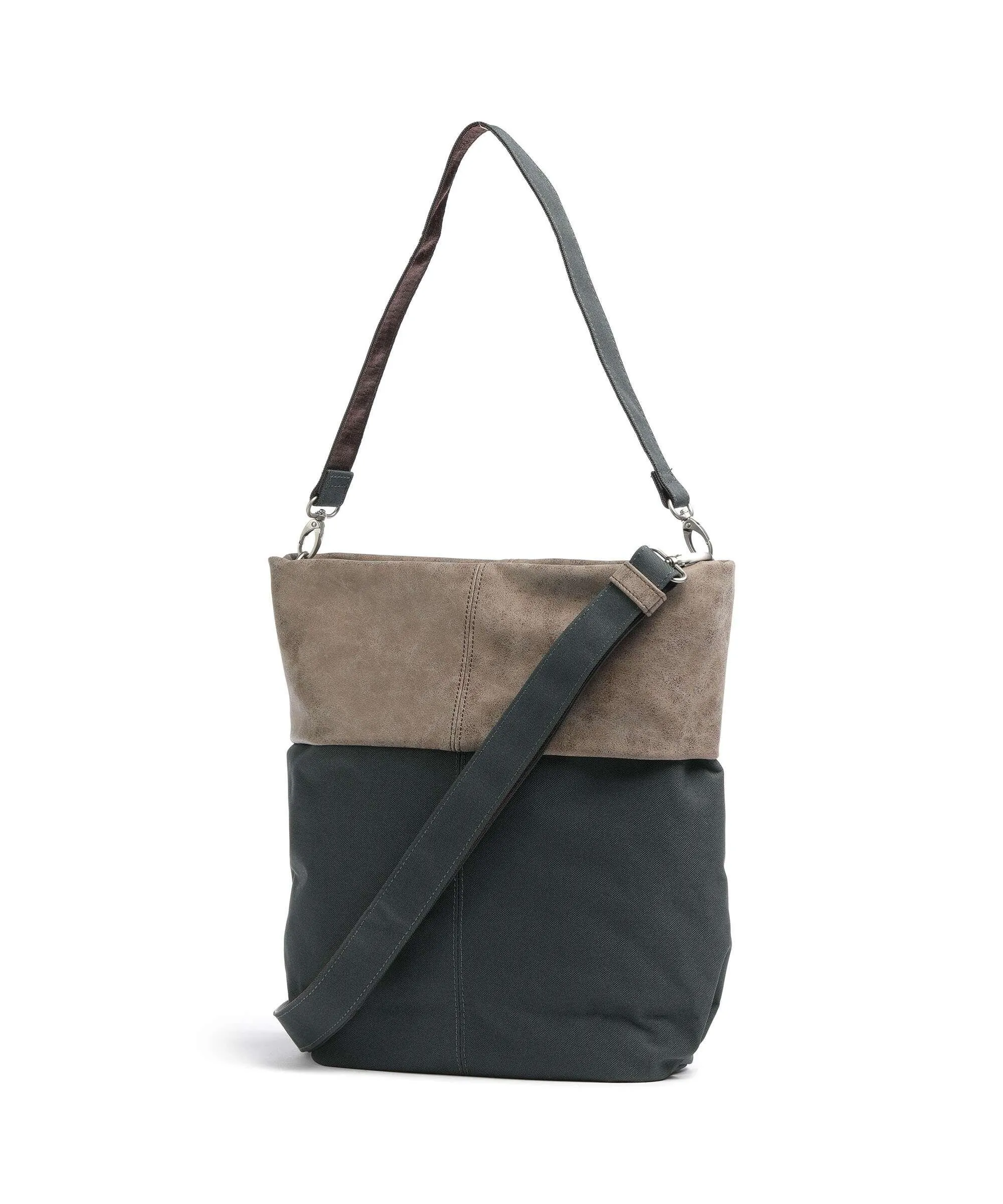  Zwei Olli OT12 Borsa hobo poliestere, pelle sintetica verde scuro  